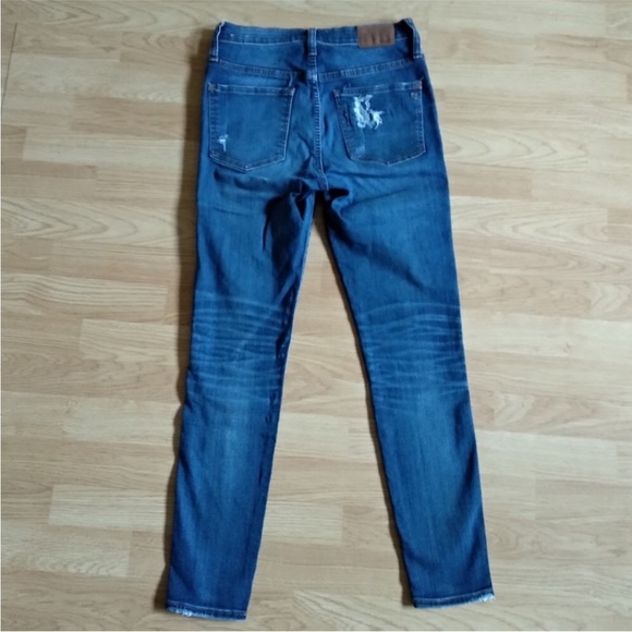 Madewell | Size 28 9" High-Rise Skinny Jeans Blue Wash Distressed Edition - Picture 7 of 14